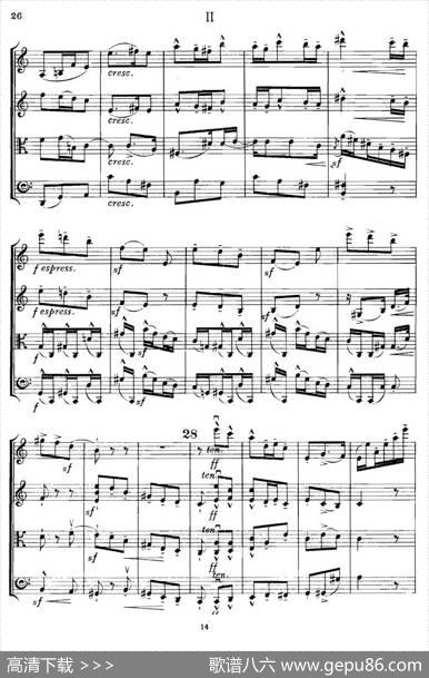 QUARTETOp.83（第二部分）（弦乐四重奏）|爱德华·埃尔加