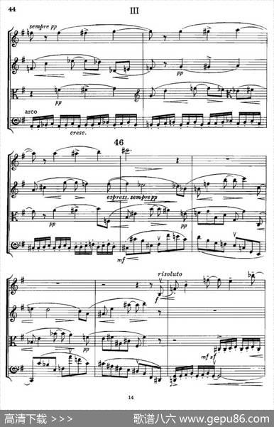 QUARTETOp.83（第三部分）（弦乐四重奏）|爱德华·埃尔加