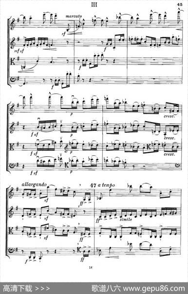 QUARTETOp.83（第三部分）（弦乐四重奏）|爱德华·埃尔加