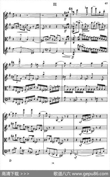 QUARTETOp.83（第三部分）（弦乐四重奏）|爱德华·埃尔加