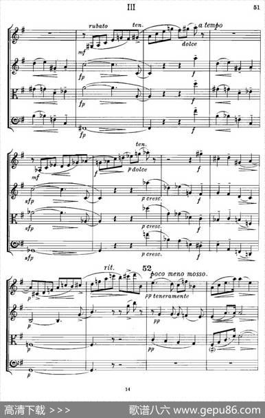 QUARTETOp.83（第三部分）（弦乐四重奏）|爱德华·埃尔加