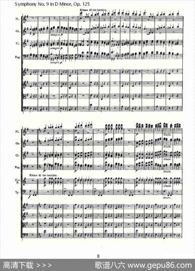 D小调第九交响曲Op.125第二乐章
