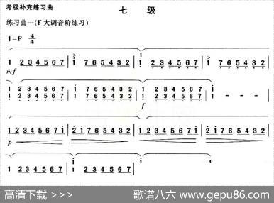 考级补充练习曲（七级）