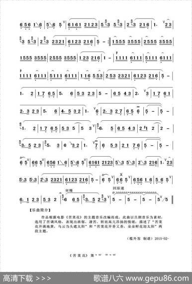 苦菜花（葫芦丝独奏） - 王厚臣编曲|王厚臣编曲