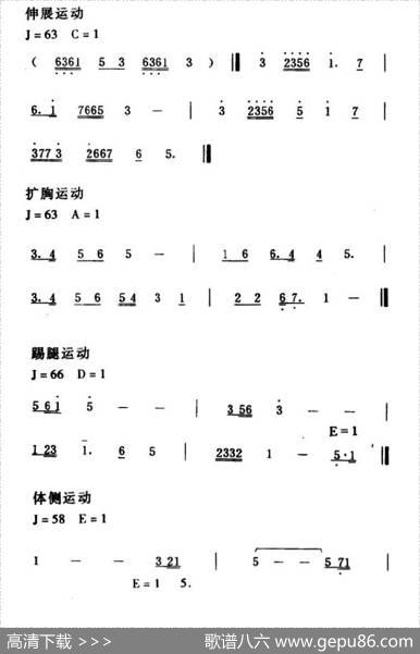 第八套广播体操音乐（每节2个8拍）|刘廷禹
