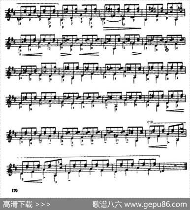 费尔南多·索尔古典吉他练习曲No.4（Op.6No.1）|​费尔南多·索尔（FernandoSor，1778-1839）