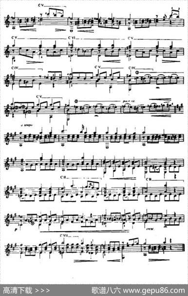 费尔南多·索尔古典吉他练习曲No.14（Op.6No.12）
