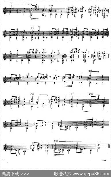 费尔南多·索尔古典吉他练习曲No.15（Op.35No.6）