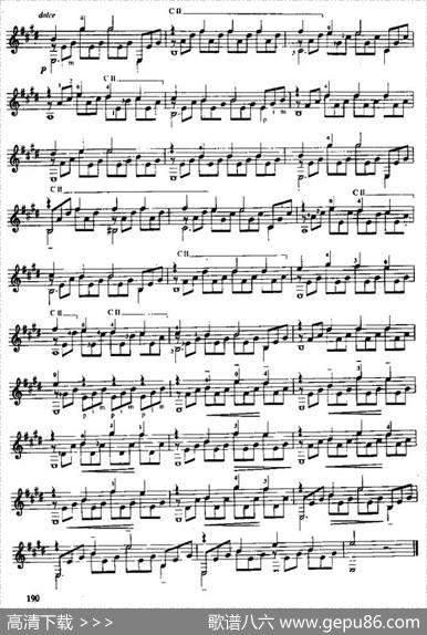 费尔南多·索尔古典吉他练习曲No.17（Op.6No.11）