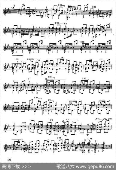 费尔南多·索尔古典吉他练习曲No.18（Op.29No.22）
