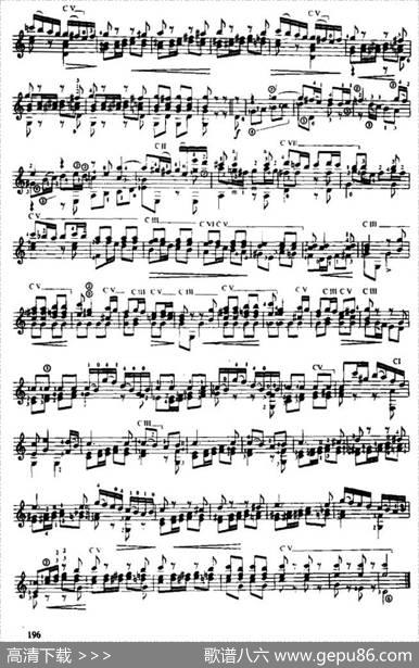 费尔南多·索尔古典吉他练习曲No.20（Op.29No.17）