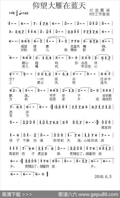 仰望大雁在蓝天 - 付忠霞|NYR工作室