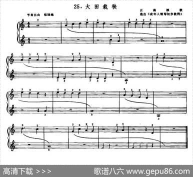 大田栽秧（云南秧歌）