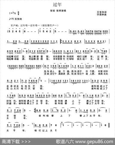 过年（王宝存词许森林曲） - 王宝存|许森林