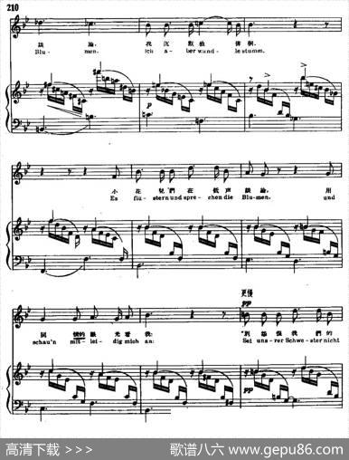 诗人之恋12、一个明朗的夏天早晨（中外文对照、正谱） - 海涅|舒曼曲、尚家骧译