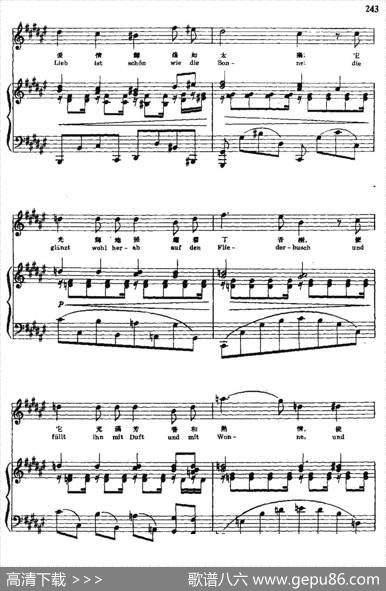 我的爱情多青春（中外文对照、正谱）|勃拉姆斯曲、尚家骧译配