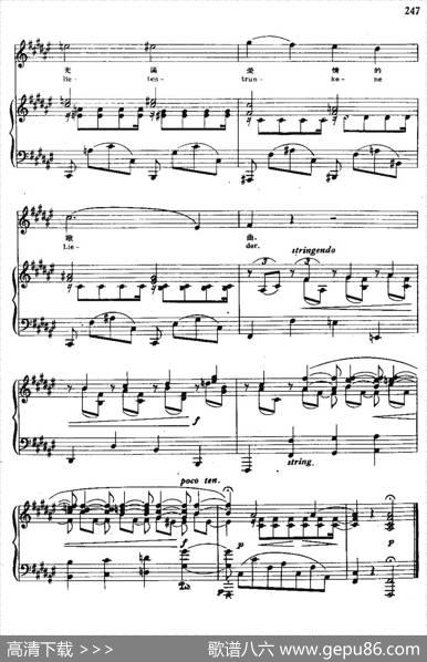 我的爱情多青春（中外文对照、正谱）|勃拉姆斯曲、尚家骧译配