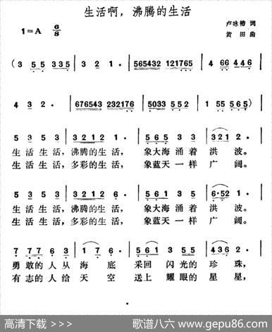 生活啊，沸腾的生活 - 卢咏椿|黄田
