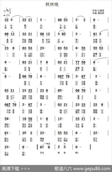 枫林晚 - 王强进|周佳荣