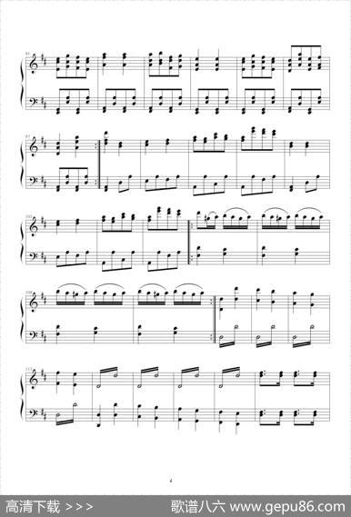 天堂与地狱序曲（原版改编钢琴谱）|奥芬巴赫曲、10572578改编