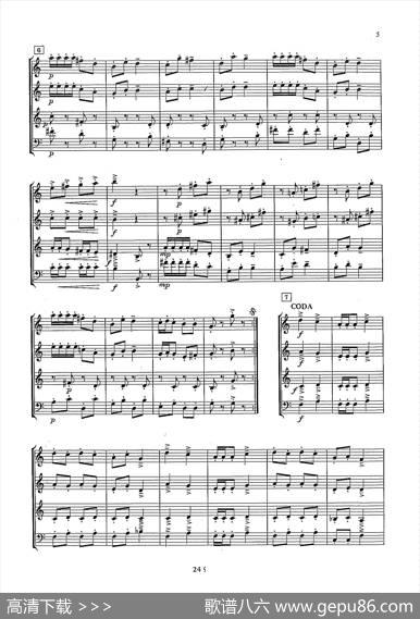ChineseRag（四重奏总谱+分谱）