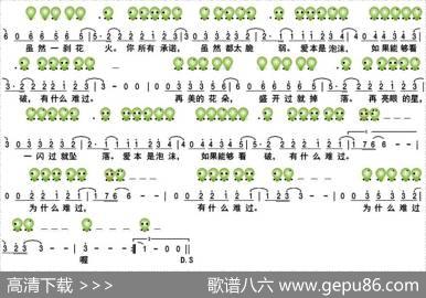 泡沫（六孔陶笛谱） - 邓紫棋|邓紫棋