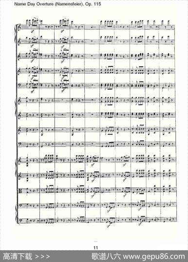 NameDayOverture（Namensfeier)，Op.11）