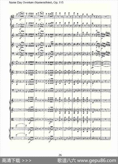 NameDayOverture（Namensfeier)，Op.11）