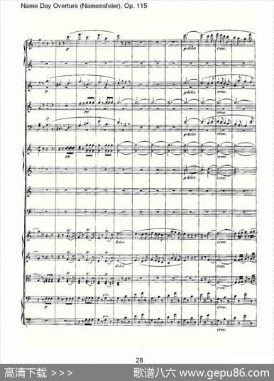 NameDayOverture（Namensfeier)，Op.11）