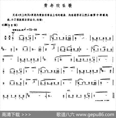 青年欢乐歌（内蒙四弦独奏曲）