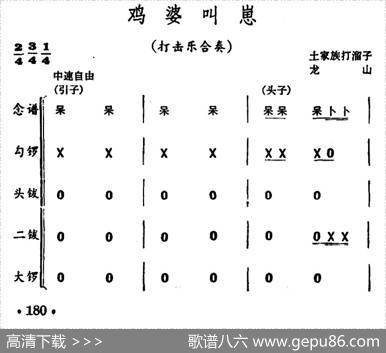 鸡婆叫崽（打击乐合奏）