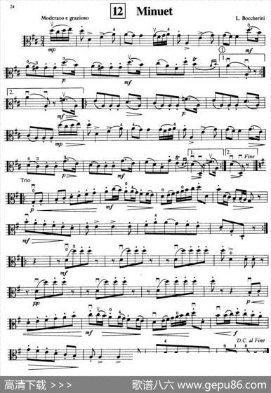 Minuet（中提琴）