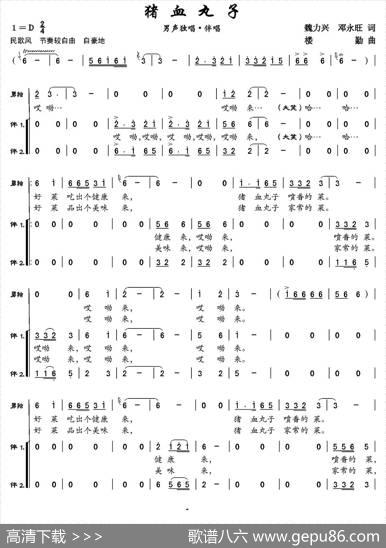 猪血丸子（男声独唱+伴唱） - 魏力兴、邓永旺|楼勤