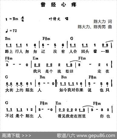 曾经心痛 - 陈大力|陈大力、陈秀男
