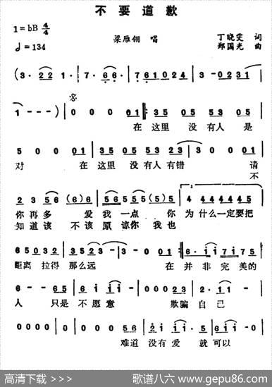 不要道歉 - 丁晓雯|郑国光