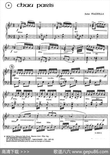 Piazzolla合集：3、ChauParis|皮亚佐拉