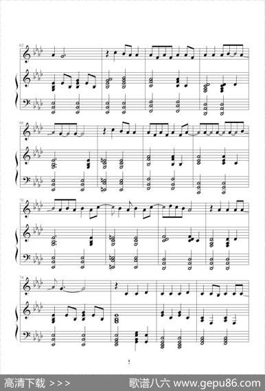 becauseofyou（韩剧《冬季恋歌》插曲）（钢琴伴奏谱）|KellyClarkson