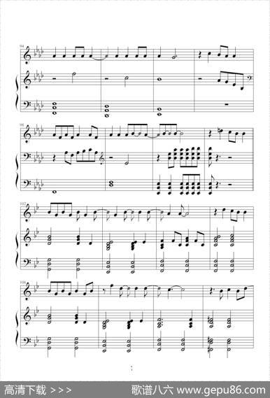 becauseofyou（韩剧《冬季恋歌》插曲）（钢琴伴奏谱）|KellyClarkson