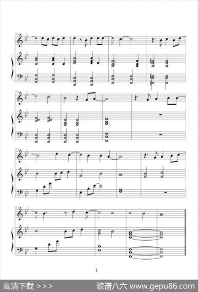 becauseofyou（韩剧《冬季恋歌》插曲）（钢琴伴奏谱）|KellyClarkson