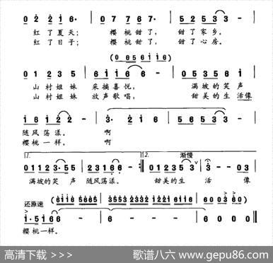 樱桃红了的村庄 - 姜风清|涧泉
