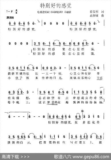 特别好的感觉（电视剧《国际航班》主题曲） - 徐安利|高尔棣