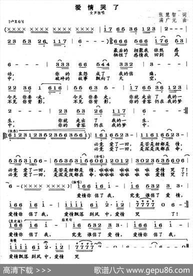 爱情哭了 - 张慧智|满广元