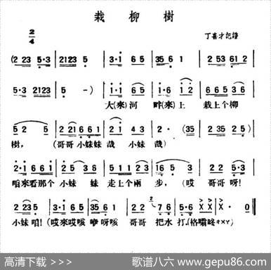 栽柳树（陕北榆林小曲）