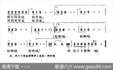 织西兰卡普的妹子（任善炯词吴粤北曲） - 任善炯|吴粤北