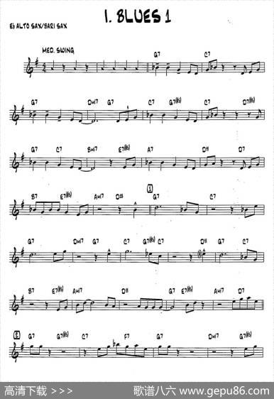 BLUES1（15首爵士练习曲之1）|BobMintzer
