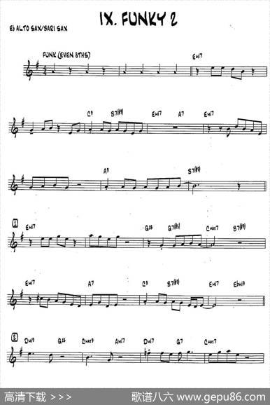 FUNKY2（15首爵士练习曲之9）|BobMintzer