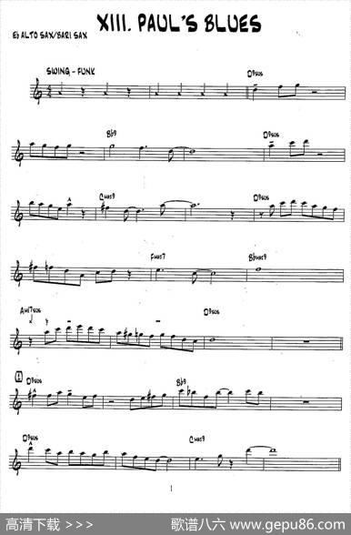 PAUL'SBLUES（15首爵士练习曲之13）|BobMintzer