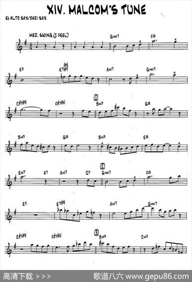 MALCOM'STUNE（15首爵士练习曲之14）|BobMintzer