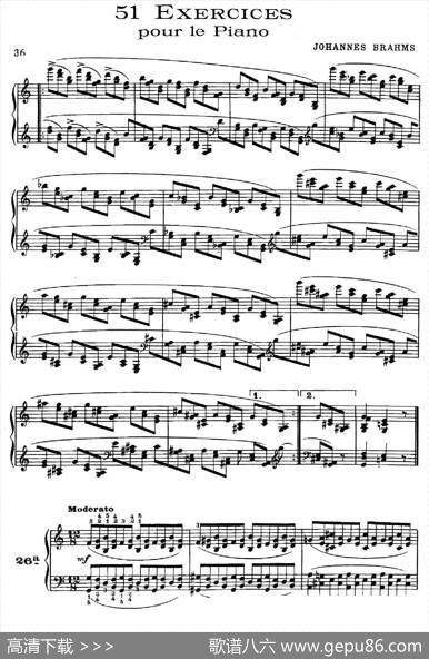 51Exercises,WoO6（51首钢琴练习26—30）|Brahms·Johannes（勃拉姆斯）