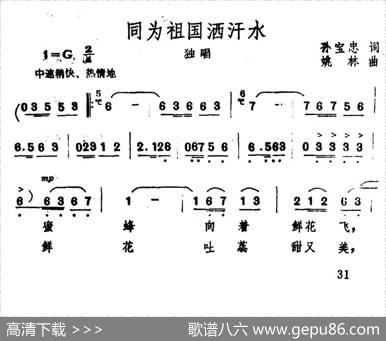同为祖国洒汗水 - 孙宝忠|姚林